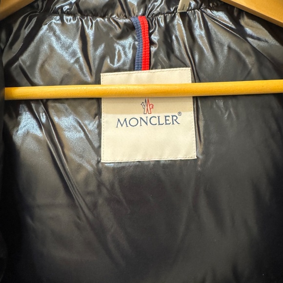 **NEW $2100 Moncler Black Moka Long Hooded Puffer Jacket 100% Authentic Size 2** - Picture 9 of 15